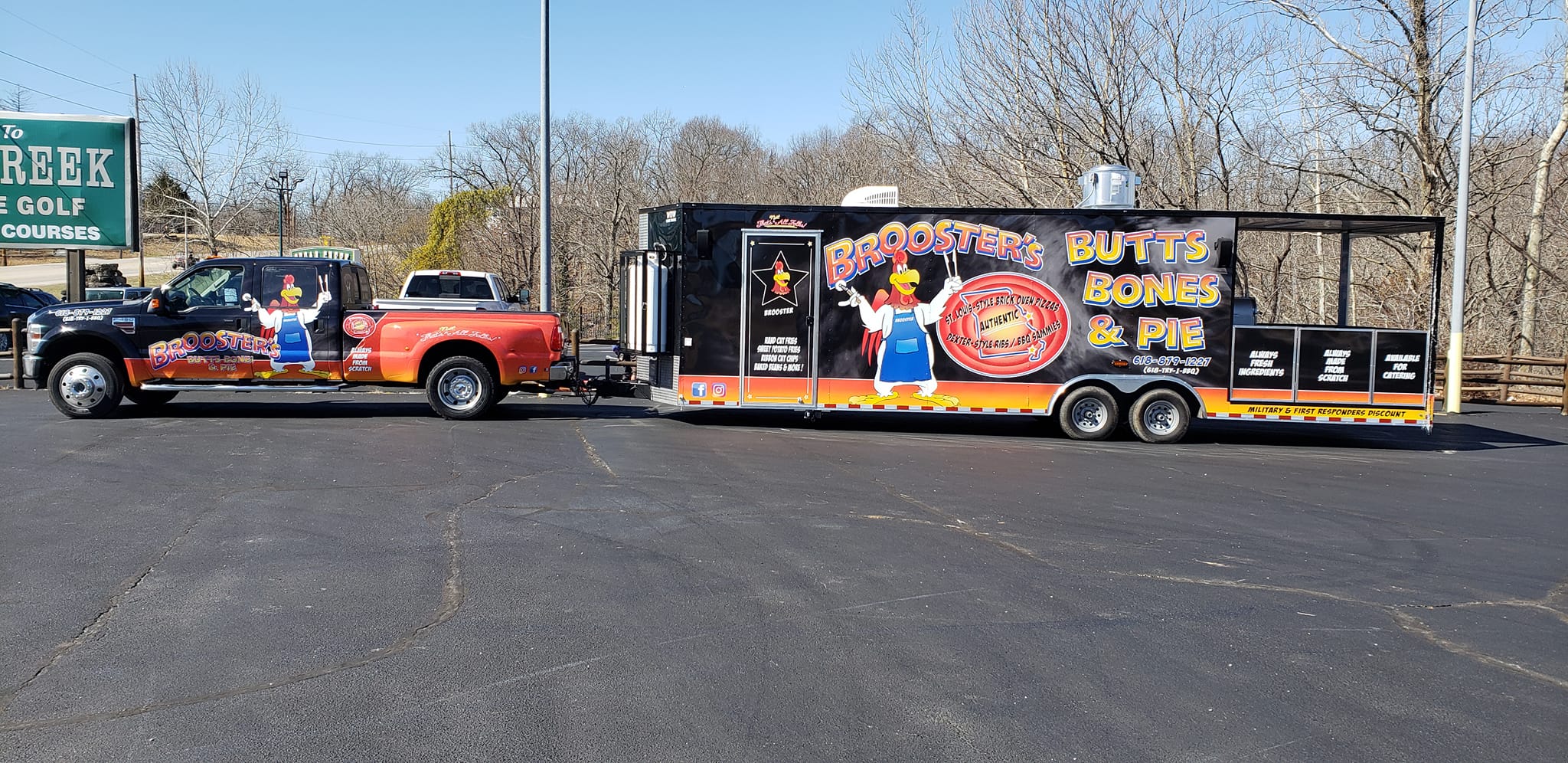 Broosters Butts Bones And Pie Food Truck Trailer Vehicle Vinyl Wrap Pro Dezigns Designs Visual Branding Columbia Missouri