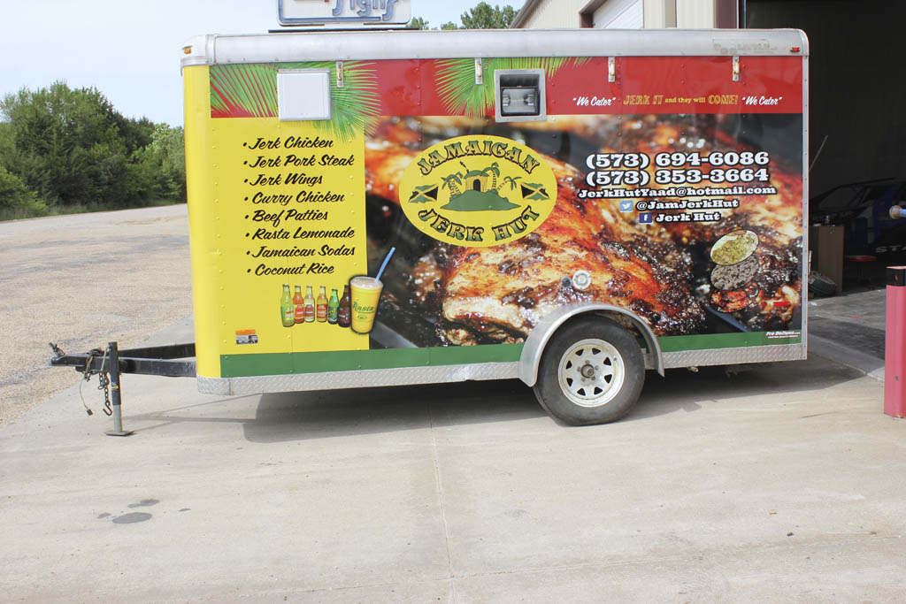 Jamaigan Jerk Hut Food Truck Trailer Vehicle Vinyl Wrap Pro Dezigns Designs Visual Branding Columbia Missouri