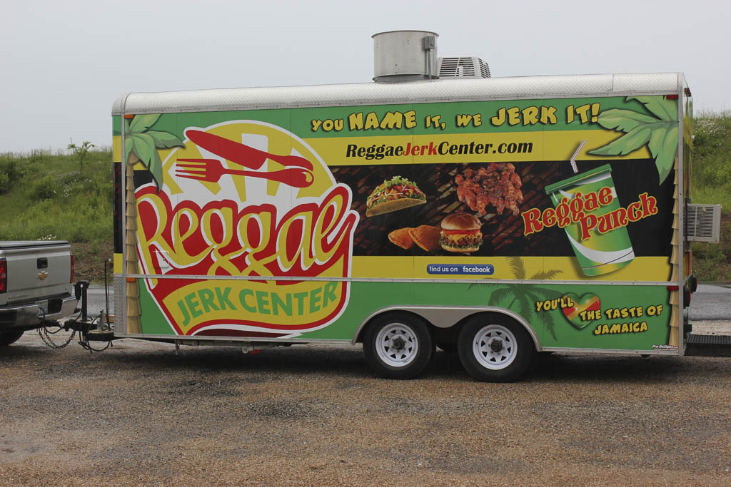 Reggal Jerk Center Food Truck Trailer Vehicle Vinyl Wrap Pro Dezigns Designs Visual Branding Columbia Missouri