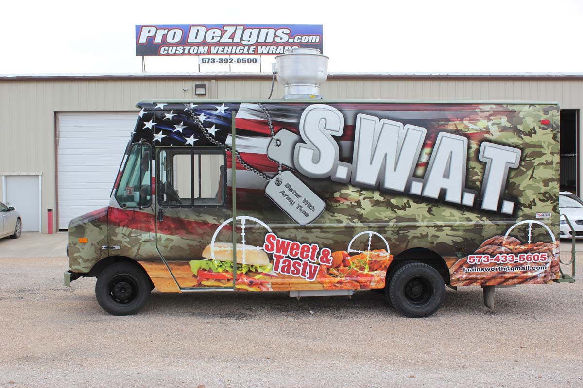 Sweet And Tasty Food Truck Trailer Vehicle Vinyl Wrap Pro Dezigns Designs Visual Branding Columbia Missouri