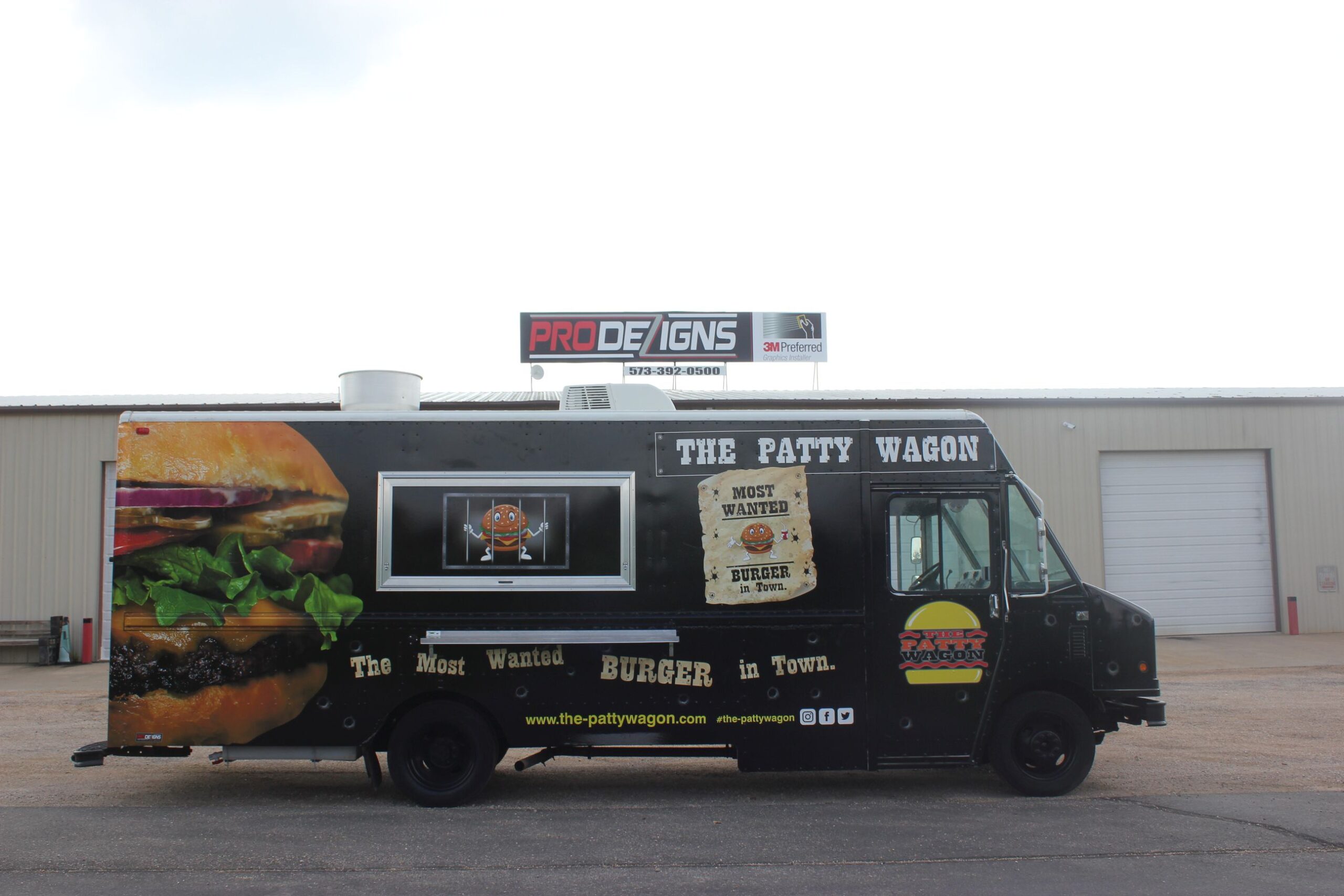 The Patty Wagon Food Truck Trailer Vehicle Vinyl Wrap Pro Dezigns Designs Visual Branding Columbia Missouri
