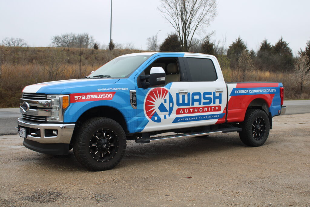 Commercial Vehicle Wraps Truck Wrap Hvac Contractor Construction Wash Authority Columbia Missouri