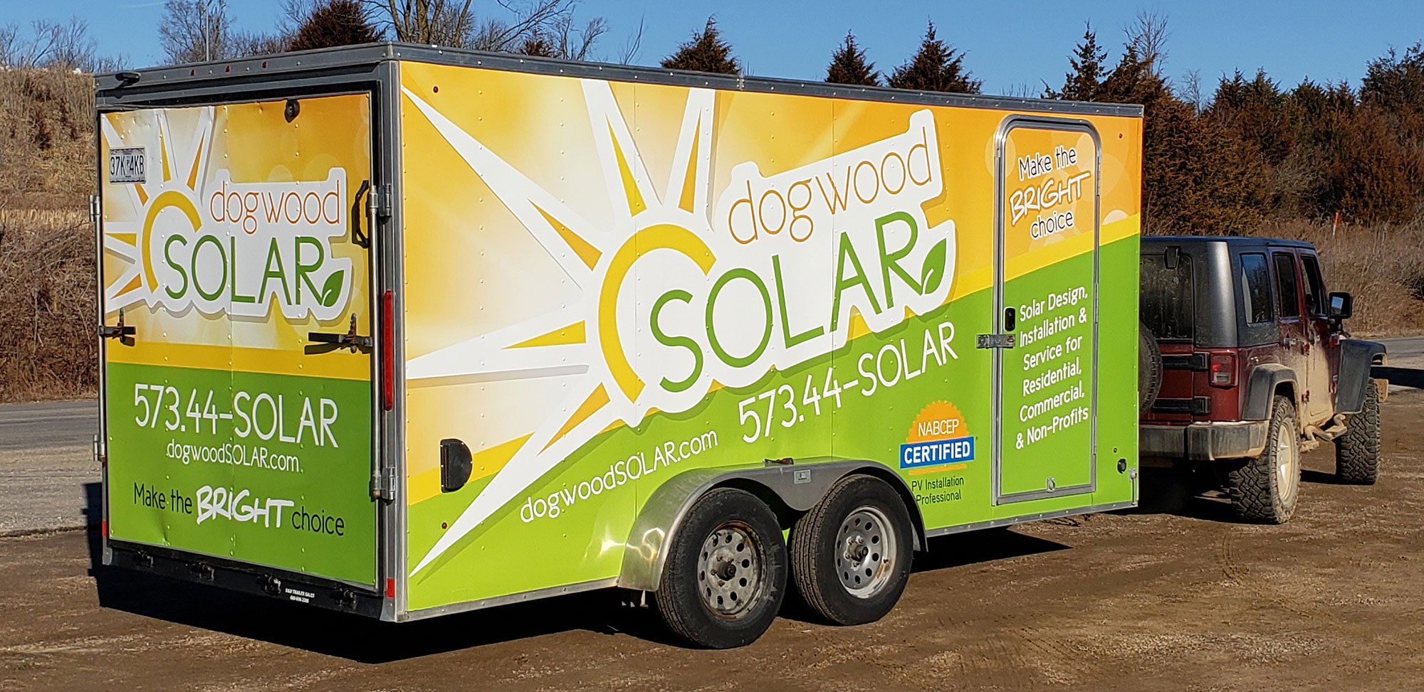 Dog Wood Solar Cargo Trailers Vinyl Wrapping Pro Dezigns Columbia Missouri
