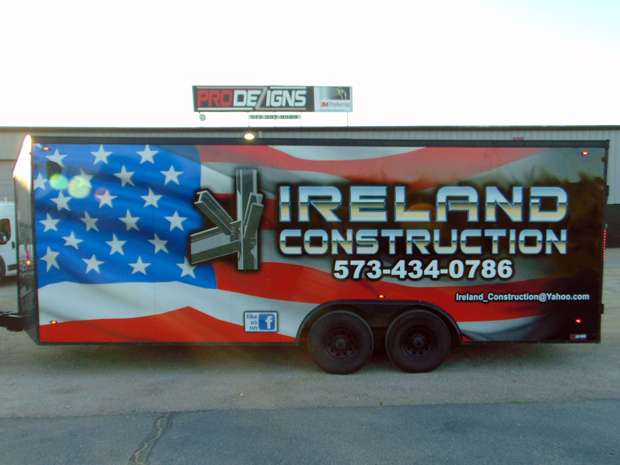 Ireland Construction Cargo Trailers Vinyl Wraps Pro Dezigns Columbia Mo