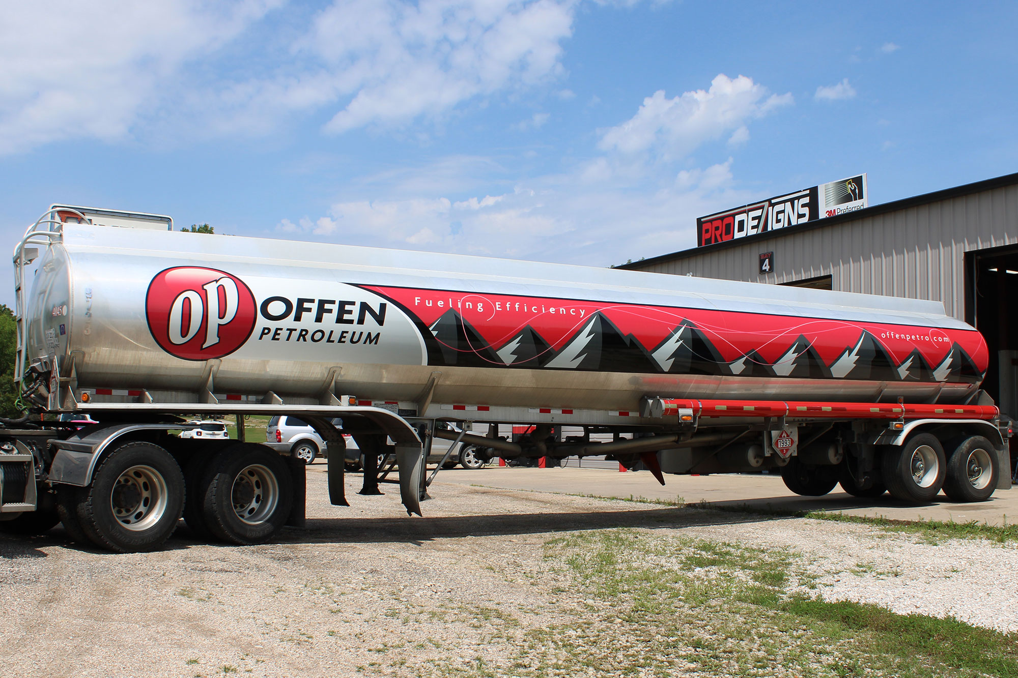 Offen Petroleum Tanker Graphics And Wraps Store Fronts Windows Outdoor Pro Dezigns Columbia Mo