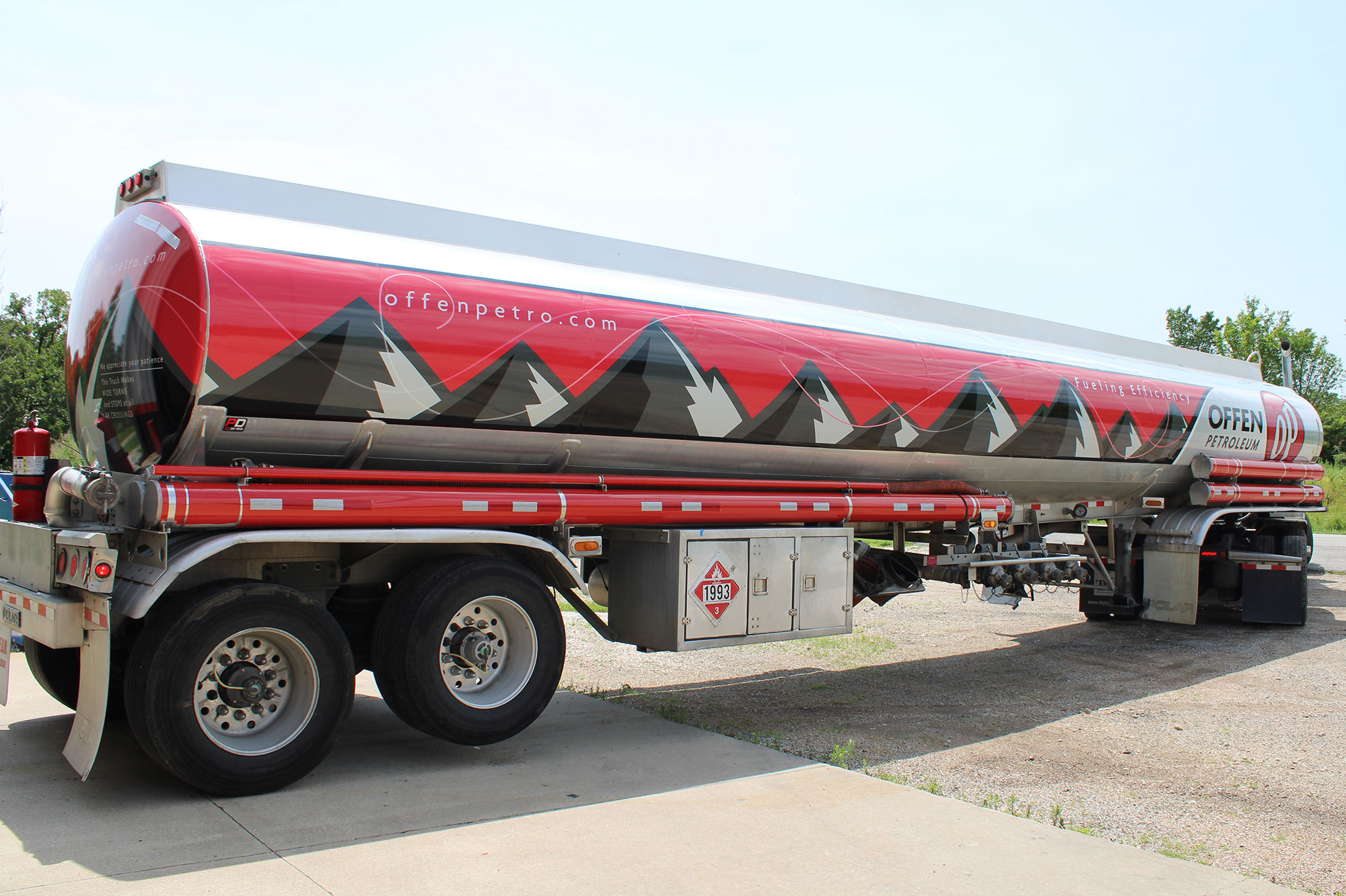 Offen Tank Trailer Partial Wrap Semi Tractor Trailers 18 Wheeler Commercial Fleet Wraps Columbia Mo