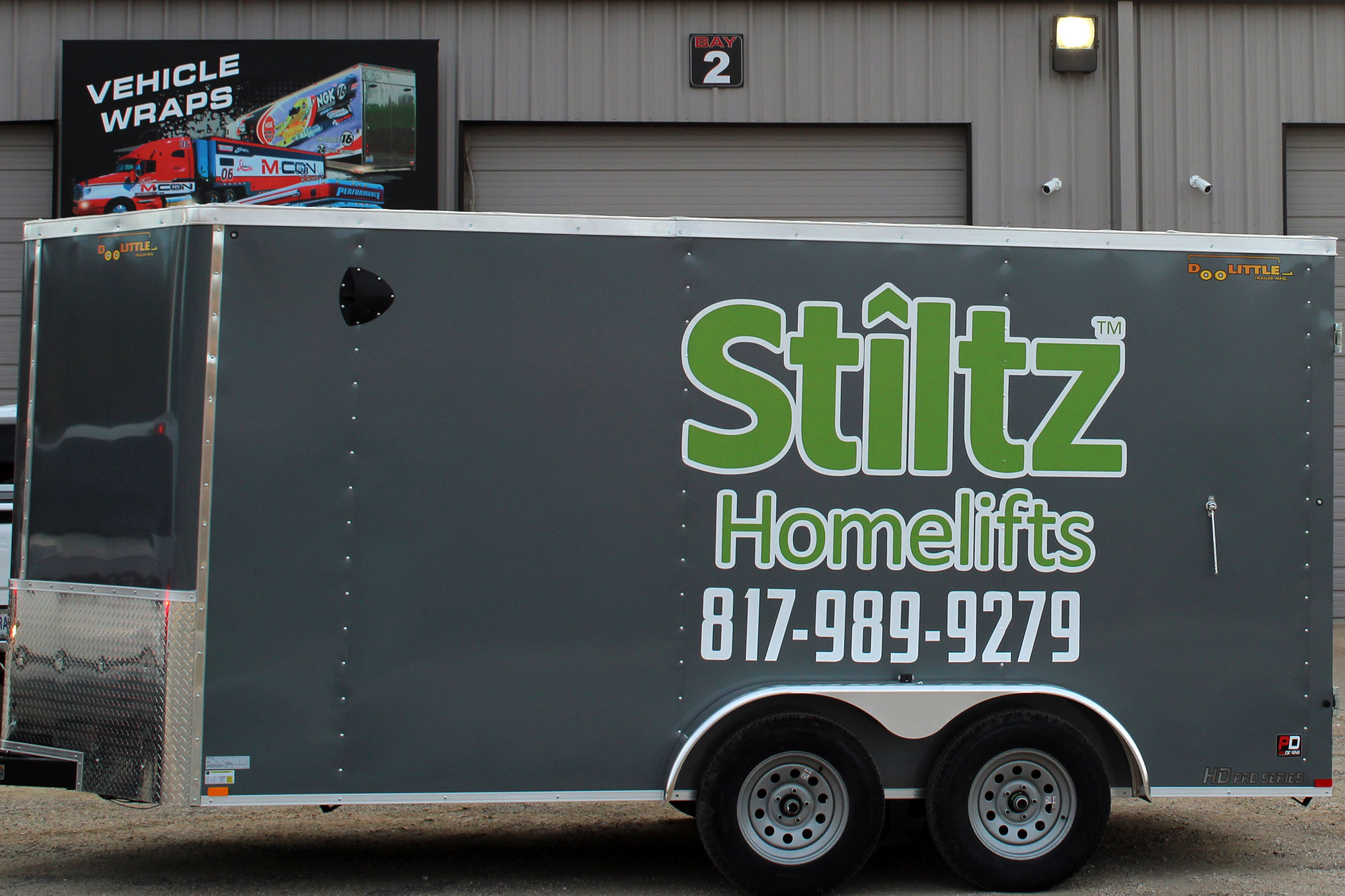 Stiltz Homelifts Cargo Trailer Vinyl Wrapping Pro Dezigns Jefferson City Missouri