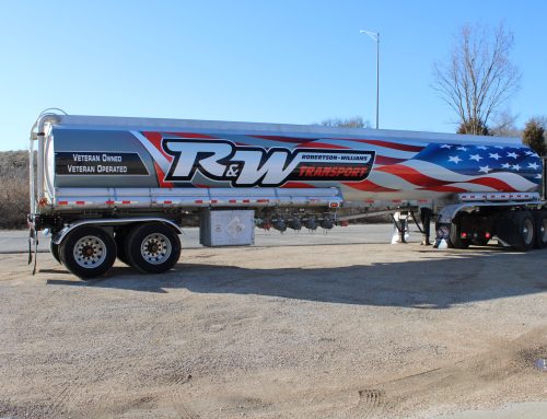 Partial Vinyl Wrap for this Semi-Truck Tanker for R&W Transport