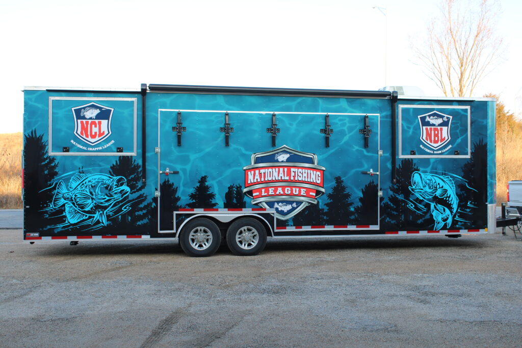 Trailer Wrap National Fishing League Trailer Highest Quality 3m Wrap Film Produced State Of The Art Hp Printing System 3m Certified Installers Missouri