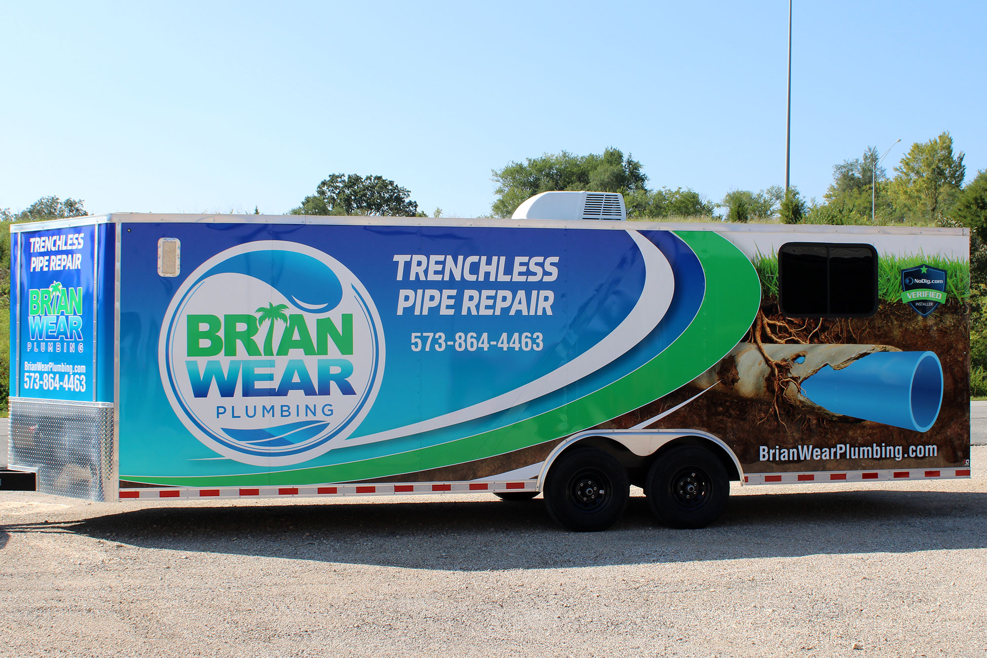Trenchless Pipe Repair Cargo Trailer Graphics And Wraps Pro Dezigns Jefferson City Missouri
