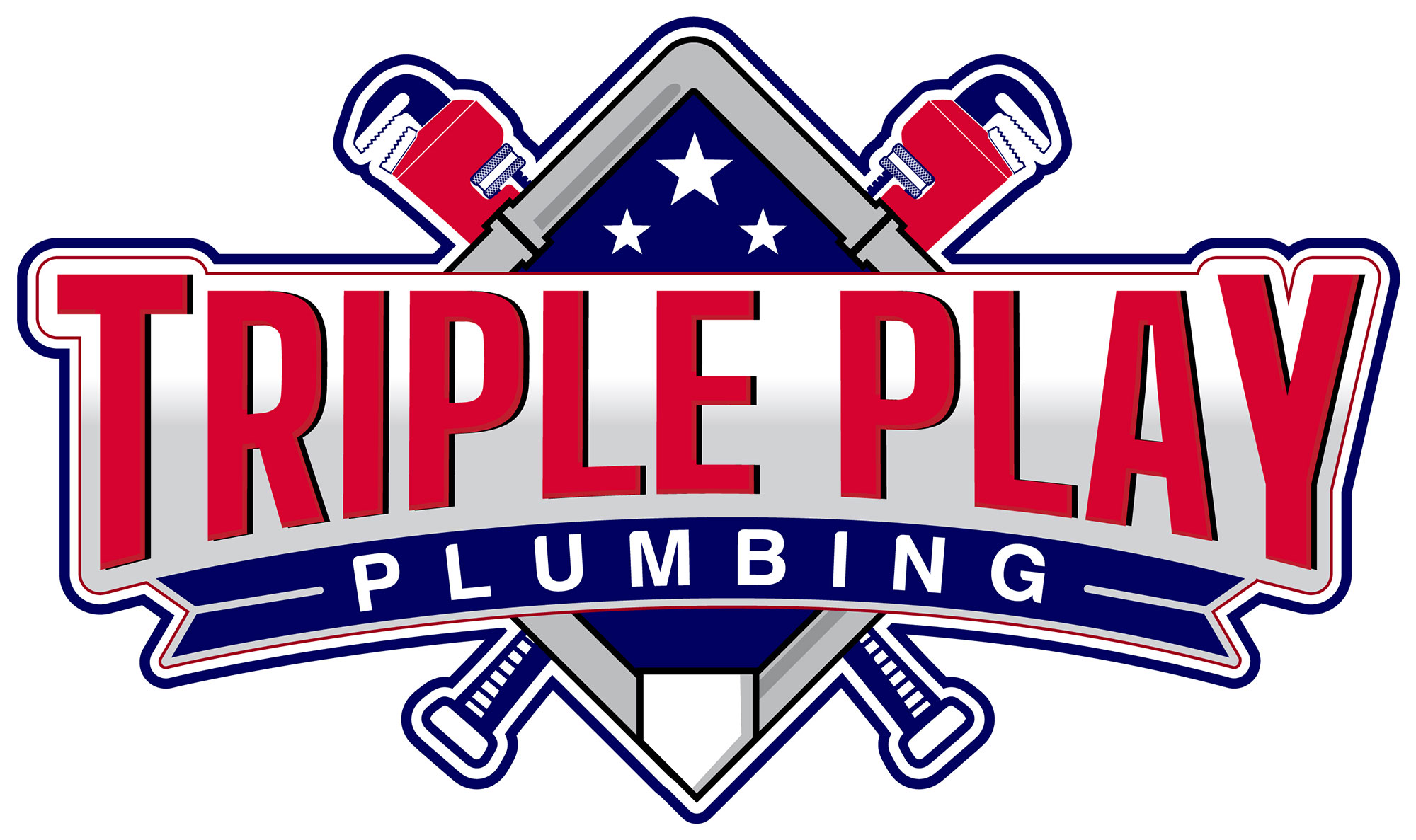 Triple Play Plumbing Logo Branding Graphic Designs Logo Design Pro Dezigns Columbia Missouri